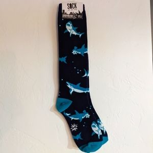 Youth Shark Knee High Socks